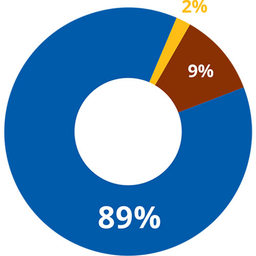 PROGRAMS: 88% MANAGEMENT & GENERAL: 10% FUNDRAISING: 2%