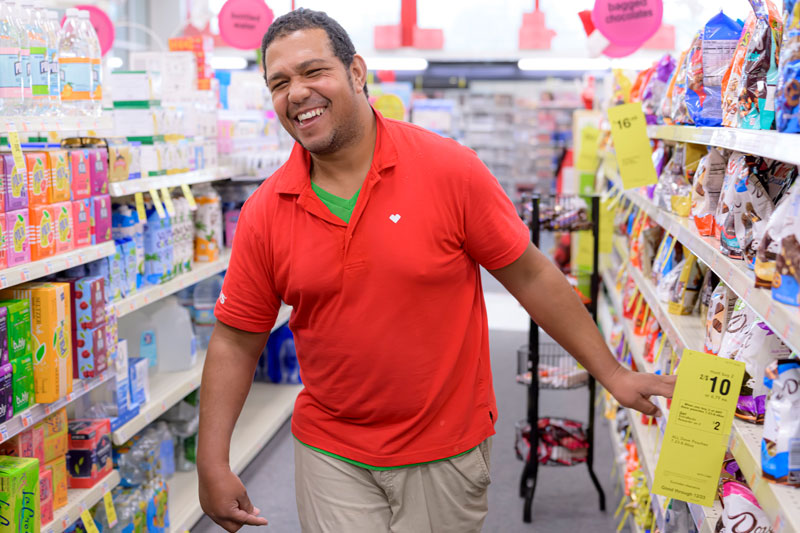 Man working at CVS